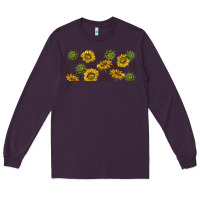 Plum summer with sunflowers Long Sleeve Tee - TumblerDesignByShophia