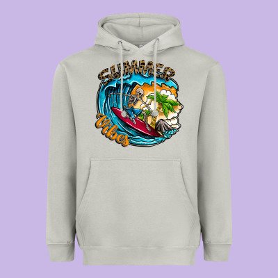 Summer Vibes Heavyweight Hoodie Designed By Cowhidedigitalart