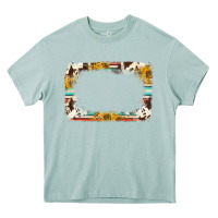Arona western serape sunflower background frame Heavy Core Tee - NancyCooperArtShop