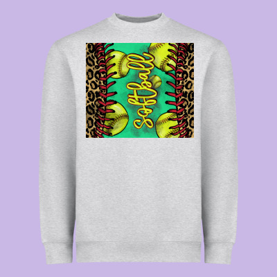 Softball Leopard Tumbler Heavyweight Sweatshirt Designed By Howdyjamesfarm