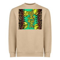 Mushroom Softball leopard tumbler Heavyweight Sweatshirt - HowdyJamesFarm