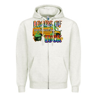 Loads Of Luck With School Bus St. Patrick's Day Zipper Hoodie | Teevron
