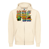 Sandshell Loads of luck with school bus St. Patrick's Day Zipper Hoodie - FaDigitalArtStudio
