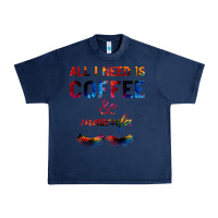 Navy All I Need Is Coffee And Mascara Urban Heavy Tee - Bettercallsaul