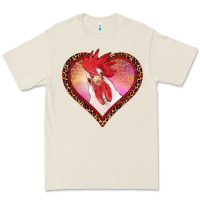 Bone valentines day rooster with leopard heart Premium Tee - RanaPortraitStore