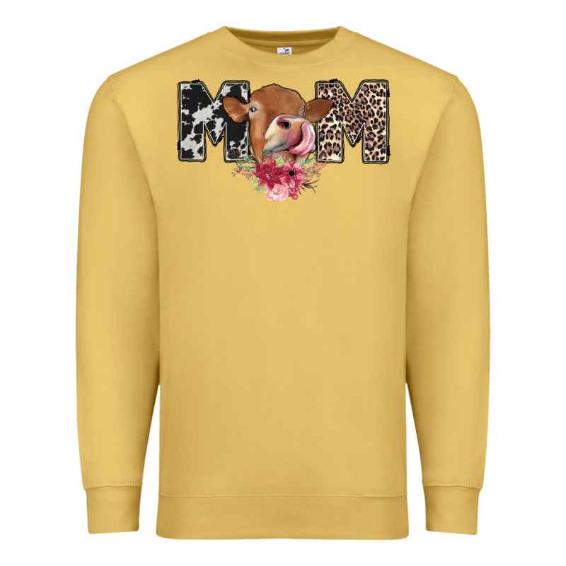 Mom Cow Premium Sweatshirt by CowhideDigitalArt | Teevron