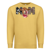 Antique Gold mom cow Premium Sweatshirt - CowhideDigitalArt