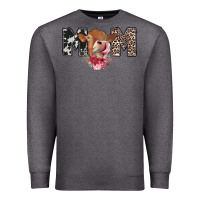 Charcoal Heather mom cow Premium Sweatshirt - CowhideDigitalArt