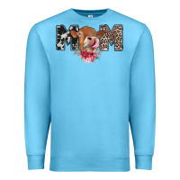Ocean Blue mom cow Premium Sweatshirt - CowhideDigitalArt