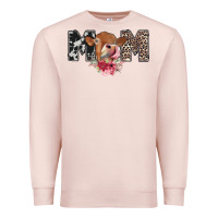 Pale Pink mom cow Premium Sweatshirt - CowhideDigitalArt