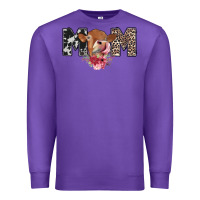 Purple mom cow Premium Sweatshirt - CowhideDigitalArt