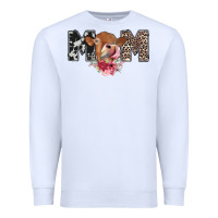 White mom cow Premium Sweatshirt - CowhideDigitalArt
