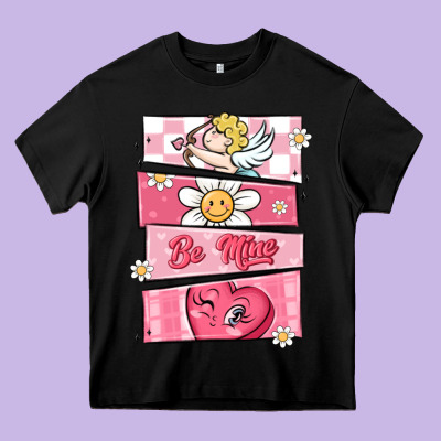 Trendy Valentines Day Retro Characters Heavy Core Tee Designed By Maliassmallbusiness