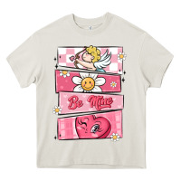 Cream trendy valentines day retro characters Heavy Core Tee - MaliasSmallBusiness