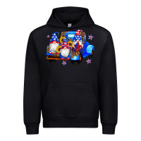 Black american flag gnomes truck sunflowers star leopard Urban Hoodie - Artiststas