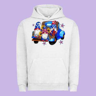 American Flag Gnomes Truck Sunflowers Star Leopard Urban Hoodie Designed By Artiststas