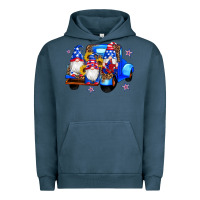 Pigment Midnight Navy american flag gnomes truck sunflowers star leopard Urban Hoodie - Artiststas