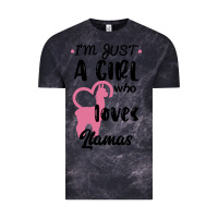 Cloud Black Just A Girl Who Loves Llamas I Love Llamas Vintage Tee - Bettercallsaul