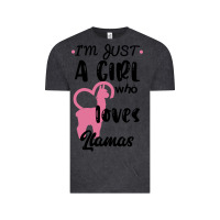 Vintage Black Just A Girl Who Loves Llamas I Love Llamas Vintage Tee - Bettercallsaul