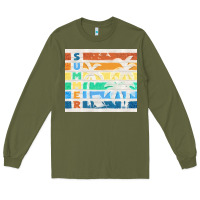 Army Green retro summer Long Sleeve Tee - TumblerDesignByShophia