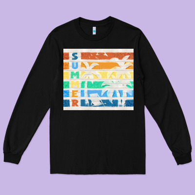 Retro Summer Long Sleeve Tee Designed By Tumblerdesignbyshophia
