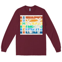 Burgundy retro summer Long Sleeve Tee - TumblerDesignByShophia