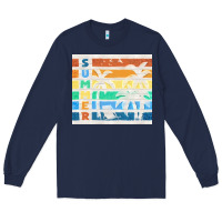 Navy retro summer Long Sleeve Tee - TumblerDesignByShophia