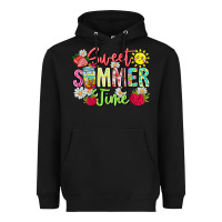 Black Sweet Summer Time Heavyweight Hoodie - CowhideDigitalArt