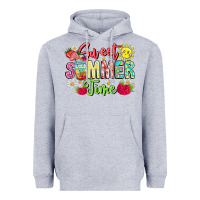 Heather Grey Sweet Summer Time Heavyweight Hoodie - CowhideDigitalArt