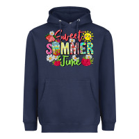 Navy Sweet Summer Time Heavyweight Hoodie - CowhideDigitalArt