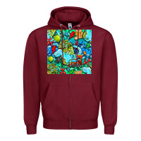 Burgundy boy child coffee cup and teddy bear with thunderbolts and camouflage s Zipper Hoodie - BundleAndBundleShop