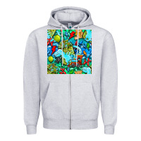 Heather Grey boy child coffee cup and teddy bear with thunderbolts and camouflage s Zipper Hoodie - BundleAndBundleShop