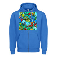 True Royal boy child coffee cup and teddy bear with thunderbolts and camouflage s Zipper Hoodie - BundleAndBundleShop