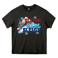 Asphalt winter sleigh girl sleigh Heavy Core Tee - NancyCooperArtShop