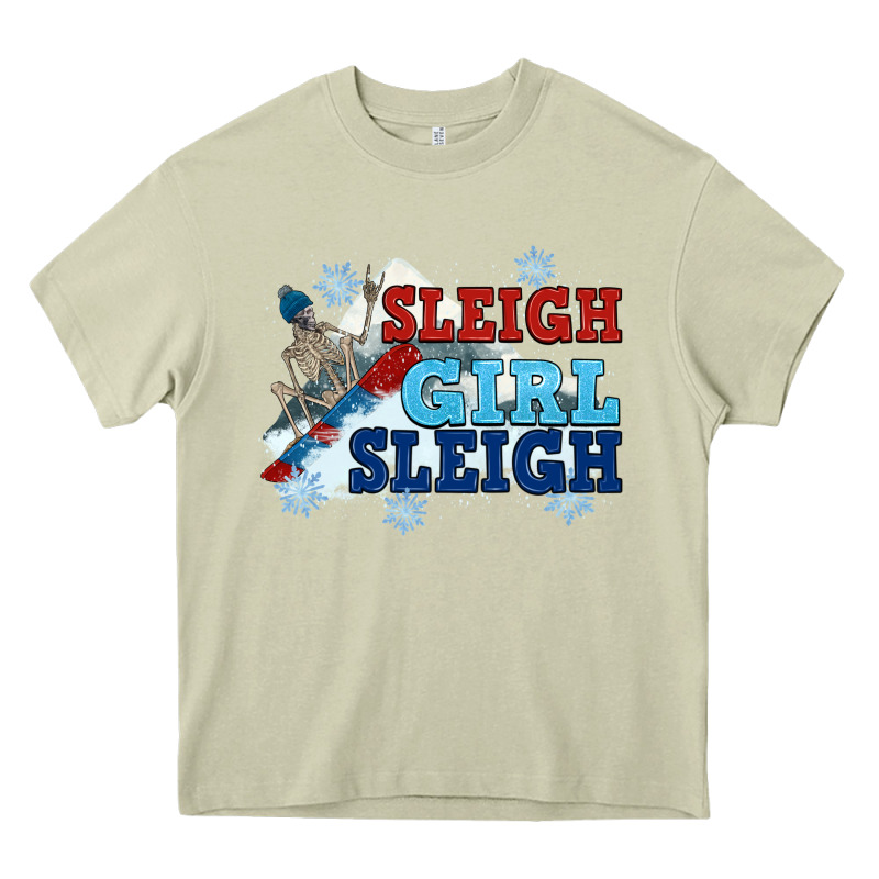 Winter Sleigh Girl Sleigh Heavy Core Tee by NancyCooperArtShop | Teevron
