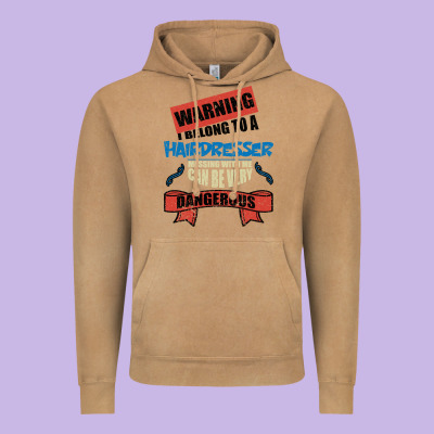 I Belong To A Hairdresser Warning Job Funny Partner Vintage Hoodie Designed By Bettercallsaul