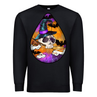Black Hallowen Teardrop Premium Sweatshirt - LillyAllenDesigns