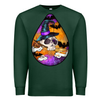 Sports Green Hallowen Teardrop Premium Sweatshirt - LillyAllenDesigns