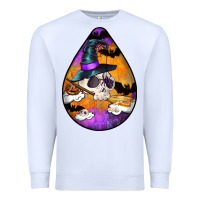 White Hallowen Teardrop Premium Sweatshirt - LillyAllenDesigns