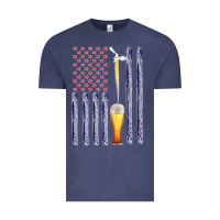 Vintage Denim American Flag Beer Vintage Tee - Bettercallsaul
