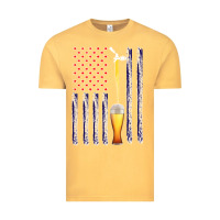 Vintage Mustard American Flag Beer Vintage Tee - Bettercallsaul