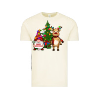 Vintage Arctic merry christmas gnomes, reindeer Vintage Tee - RanaPortraitStore