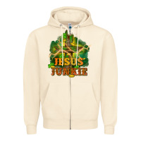 Sandshell Jesus junkie St. Patricks Day Zipper Hoodie - FaDigitalArtStudio