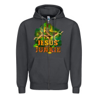 Smoke Jesus junkie St. Patricks Day Zipper Hoodie - FaDigitalArtStudio