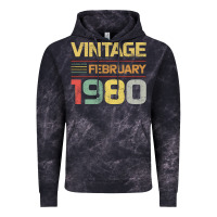 Cloud Black Born in 1980 Vintage February Vintage Hoodie - Bettercallsaul