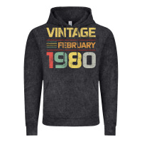 Born In 1980 Vintage February Vintage Hoodie | Teevron