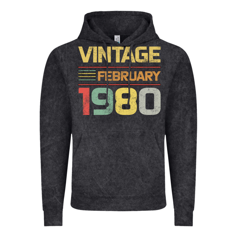 Born In 1980 Vintage February Vintage Hoodie by Bettercallsaul | Teevron