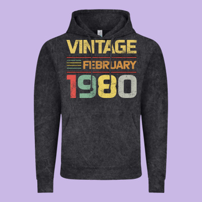 Born In 1980 Vintage February Vintage Hoodie Designed By Bettercallsaul