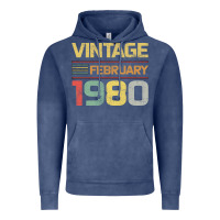 Vintage Denim Born in 1980 Vintage February Vintage Hoodie - Bettercallsaul