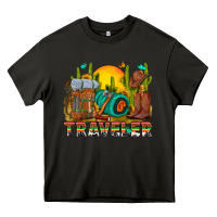 Asphalt western traveler cowboy Heavy Core Tee - NancyCooperArtShop